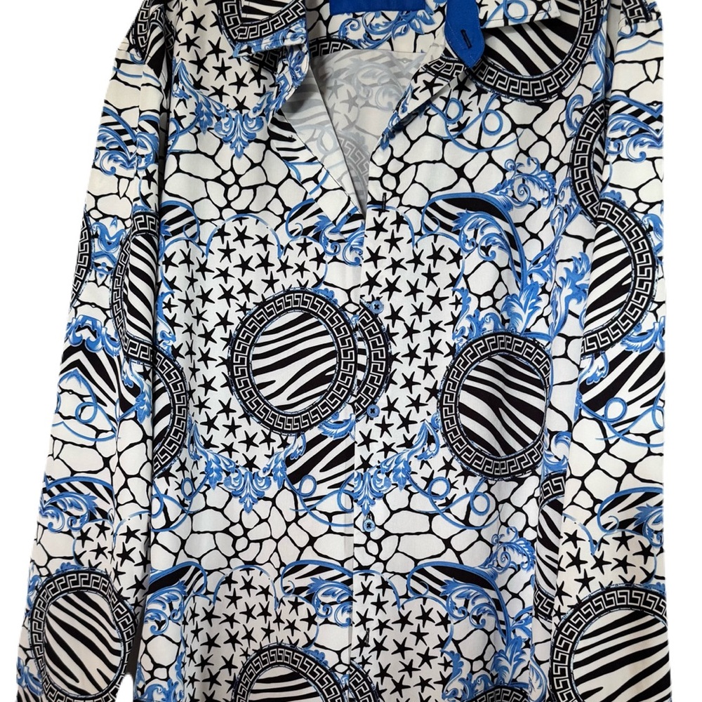 CHUXX Blue and Black Patterned Shirt